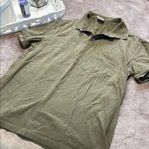 Charles Tyrwitt Men's Olive Green Polo Shirt - Size XL